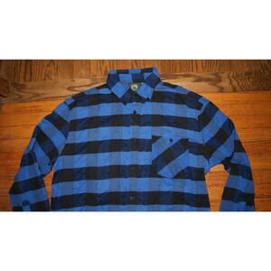 Vintage Stillwater Supply Co Blue Buffalo Plaid Flannel Button LS Shirt Mens XL
